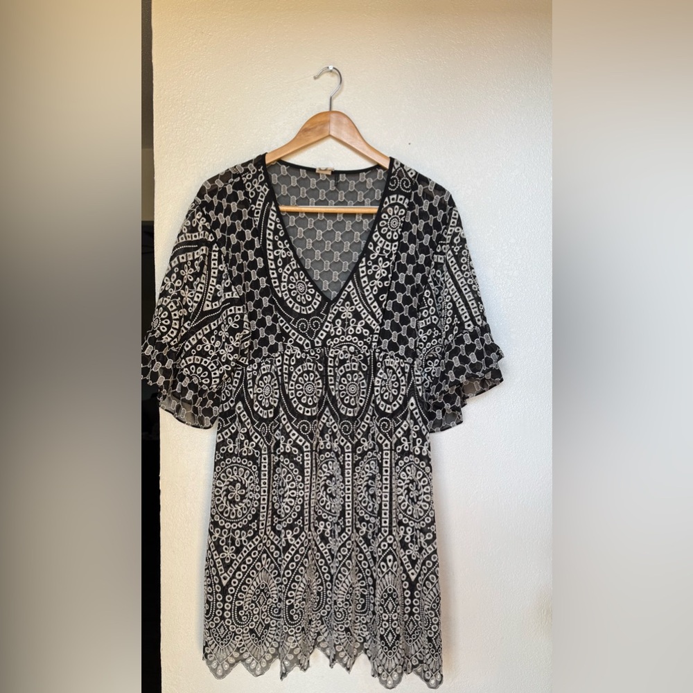 Black and White Patterned Dress